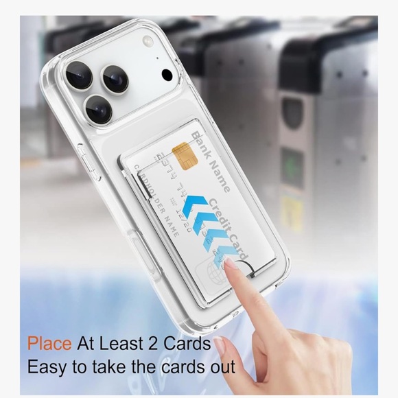 iPhone 17 PRO MAX clear credit card case slot holder - Picture 2 of 3